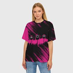 Футболка оверсайз женская СТРАЖИ В МАСКАХ, цвет: 3D-принт — фото 2
