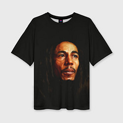 Женская футболка оверсайз Bob Marley Art