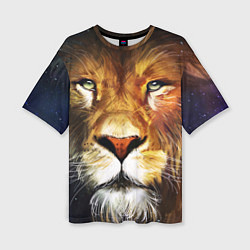 Женская футболка оверсайз Лев царь зверей