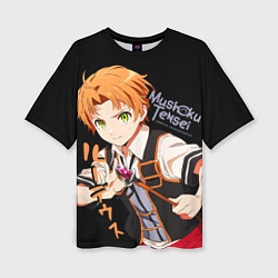 Футболка оверсайз женская Реинкарнация безработного - Рудеус Грейрат, цвет: 3D-принт