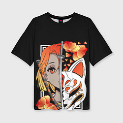 Футболка оверсайз женская Samurai girl, цвет: 3D-принт