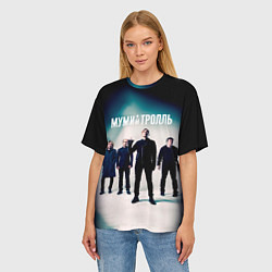 Футболка оверсайз женская Состав группы Мумий Тролль, цвет: 3D-принт — фото 2