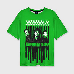 Женская футболка оверсайз Green day is here