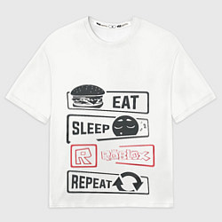 Футболка оверсайз женская Roblox repeat, цвет: 3D-принт