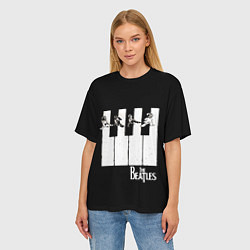 Футболка оверсайз женская THE BEATLES ЗНАМЕНИТАЯ КАРТИНКА, цвет: 3D-принт — фото 2