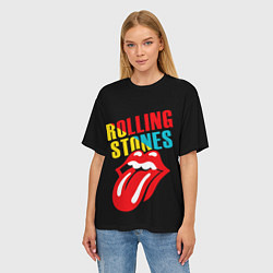 Футболка оверсайз женская Роллинг Стоунз Rolling Stones, цвет: 3D-принт — фото 2
