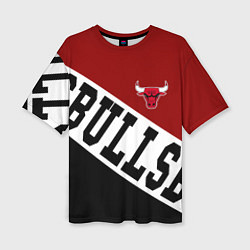 Женская футболка оверсайз Чикаго Буллз, Chicago Bulls, SPORT
