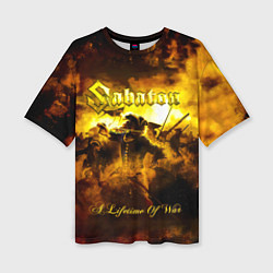 Женская футболка оверсайз A Lifetime of War - Sabaton