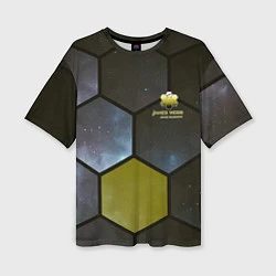 Женская футболка оверсайз JWST space cell theme