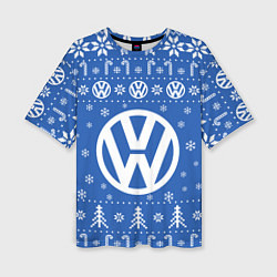 Женская футболка оверсайз Volkswagen Новогодний