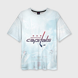 Женская футболка оверсайз Washington Capitals Ovi8 Ice theme