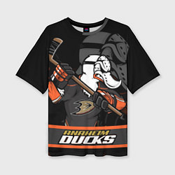 Женская футболка оверсайз Анахайм Дакс, Anaheim Ducks