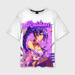Женская футболка оверсайз Shogun raiden на обложке журнала
