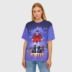 Футболка оверсайз женская New Years Nutcracker giant, цвет: 3D-принт — фото 2