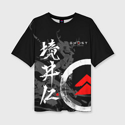 Женская футболка оверсайз Ghost of Tsushima Призрак Цусимы