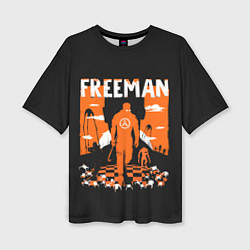 Футболка оверсайз женская Walkin Freeman, цвет: 3D-принт