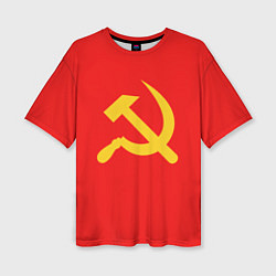 Женская футболка оверсайз Красный Советский союз