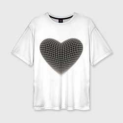 Женская футболка оверсайз HEART PRINT