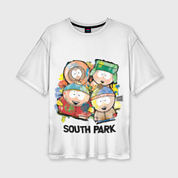 Женская футболка оверсайз South Park - Южный парк краски