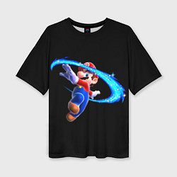 Женская футболка оверсайз Марио волшебник