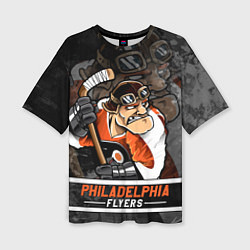 Женская футболка оверсайз Филадельфия Флайерз, Philadelphia Flyers