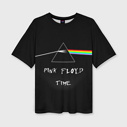 Футболка оверсайз женская PINK FLOYD TIME ПИНК ФЛОЙД ЛОГОТИП, цвет: 3D-принт