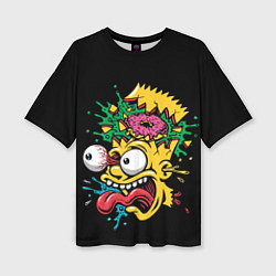 Женская футболка оверсайз Барт Симпсон, Simpsons, Симпсоны