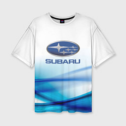 Женская футболка оверсайз Subaru Спорт текстура