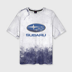 Женская футболка оверсайз Subaru Трещина