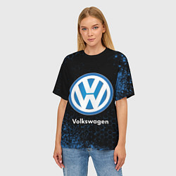 Футболка оверсайз женская Volkswagen - Объемный, цвет: 3D-принт — фото 2