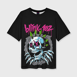 Женская футболка оверсайз Blink 182 Блинк 182