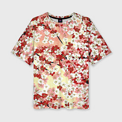 Женская футболка оверсайз Цветущая весна