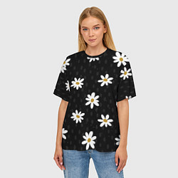 Футболка оверсайз женская Daisies Ромашки, цвет: 3D-принт — фото 2