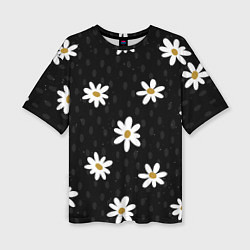 Женская футболка оверсайз Daisies Ромашки