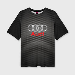 Женская футболка оверсайз Audi карбон