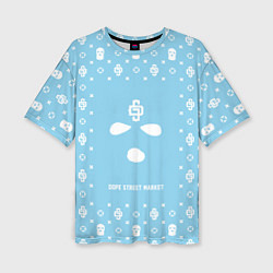 Футболка оверсайз женская Sky Blue Phantom Ski Mask Dope Street Market, цвет: 3D-принт