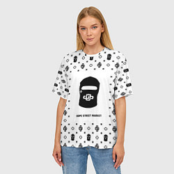 Футболка оверсайз женская Узор White Dope Ski Mask Dope Street Market, цвет: 3D-принт — фото 2