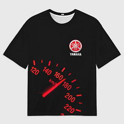 Футболка оверсайз женская YAMAHA СПИДОМЕТР, цвет: 3D-принт