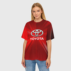 Футболка оверсайз женская Toyota тойота, цвет: 3D-принт — фото 2