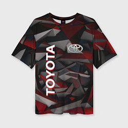Женская футболка оверсайз Toyota тойота abstraction