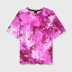 Футболка оверсайз женская Спортивный камуфляж Пикси - Питахайя, цвет: 3D-принт