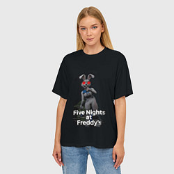 Футболка оверсайз женская Five Nights at Freddys: Security Breach - кролик В, цвет: 3D-принт — фото 2