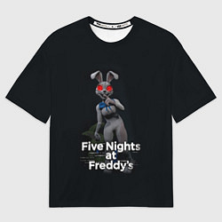 Футболка оверсайз женская Five Nights at Freddys: Security Breach - кролик В, цвет: 3D-принт