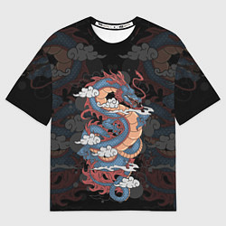 Футболка оверсайз женская ЯПОНСКИЙ ДРАКОН ЯПОНСКИЙ ЗМЕЙ, цвет: 3D-принт