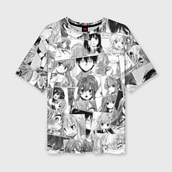 Футболка оверсайз женская Toradora pattern, цвет: 3D-принт