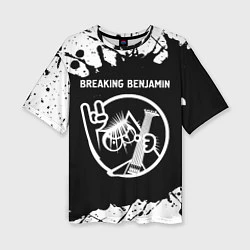 Женская футболка оверсайз Breaking Benjamin КОТ Брызги