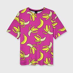 Футболка оверсайз женская Banana pattern Summer Color, цвет: 3D-принт