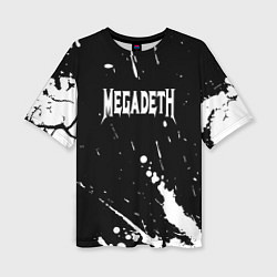 Футболка оверсайз женская Megadeth, цвет: 3D-принт