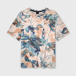 Женская футболка оверсайз Цветы Воздушный Букет