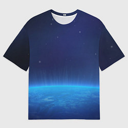 Женская футболка оверсайз Планета вид из космоса